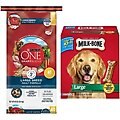 Purina ONE SmartBlend Large Breed Adult Formula Dry Food + Milk-Bone Original Large Biscuit Dog Treats