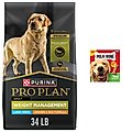 Purina Pro Plan Adult Large Breed Weight Management Chicken & Rice Formula Dry Food + Milk-Bone Original Large Biscuit Dog Treats