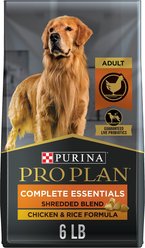Purina Pro Plan Adult Shredded Blend Chicken & Rice Formula Dry Food, 6-lb bag + Canned Dog Food slide 2 of 9