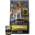 Purina Pro Plan Adult Weight Management Formula Dry Food + Turkey & Rice Entree Morsels in Gravy Canned Dog Food