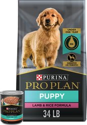 Purina Pro Plan Puppy Lamb & Rice Formula Dry + Canned Dog Food
