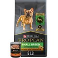 Purina Pro Plan Shredded Blend Adult Small Breed Chicken & Rice Formula Dry Food, 6-lb bag + Canned Dog Food