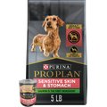 Purina Pro Plan Small Breed Adult Sensitive Skin & Stomach Formula Dry Food + Focus Classic Sensitive Skin & Stomach Salmon & Rice Entree Canned Dog Food