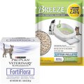 Purina Pro Plan Veterinary Diets FortiFlora Probiotic Gastrointestinal Support Supplement, 30 packets + Tidy Cats Breeze Cat Litter Pellets Refill