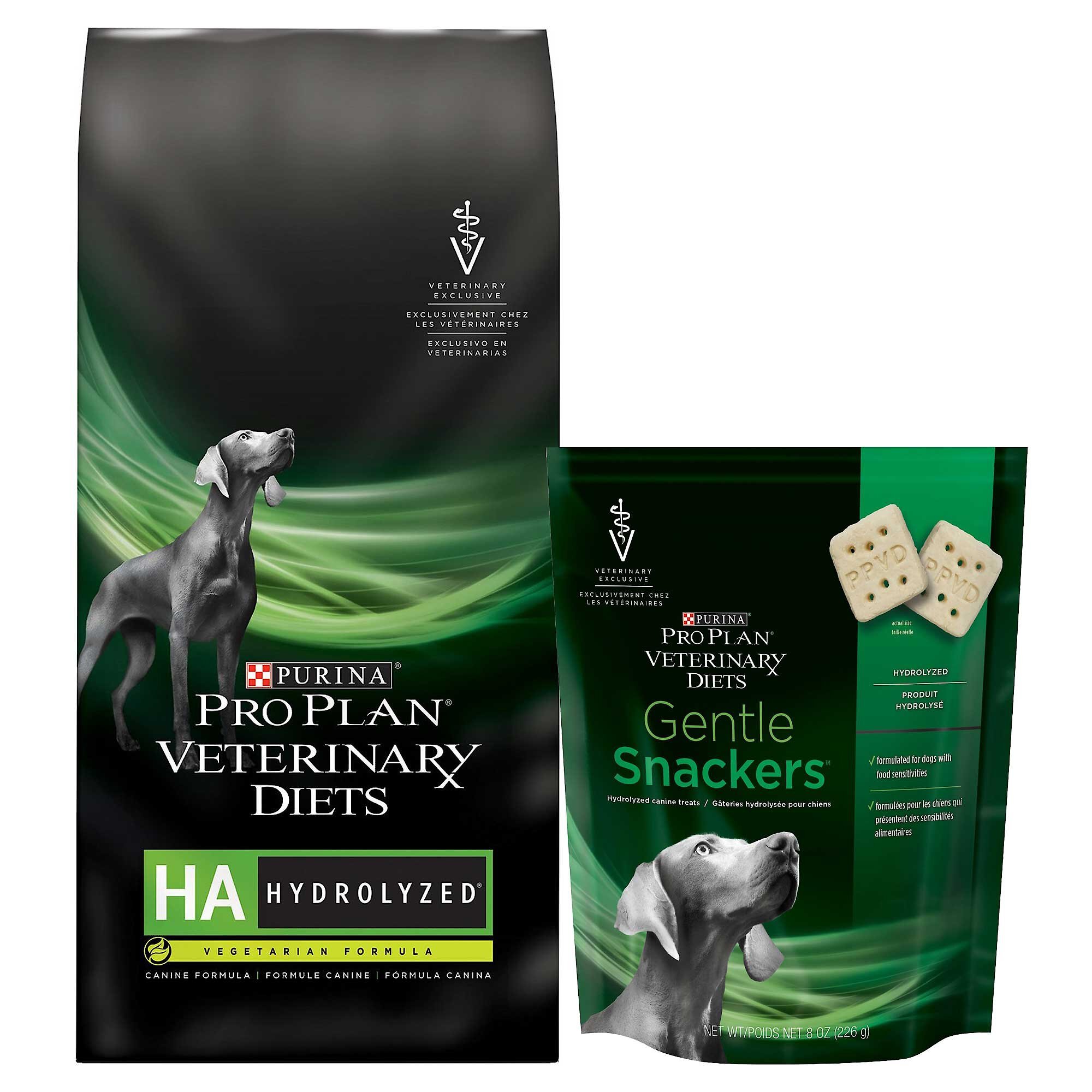 PURINA PRO PLAN VETERINARY DIETS HA Hydrolyzed Vegetarian Dry Dog Food Purina Pro Plan Veterinary Diets Gentle Snackers Crunchy Dog Treats reviews Chewy