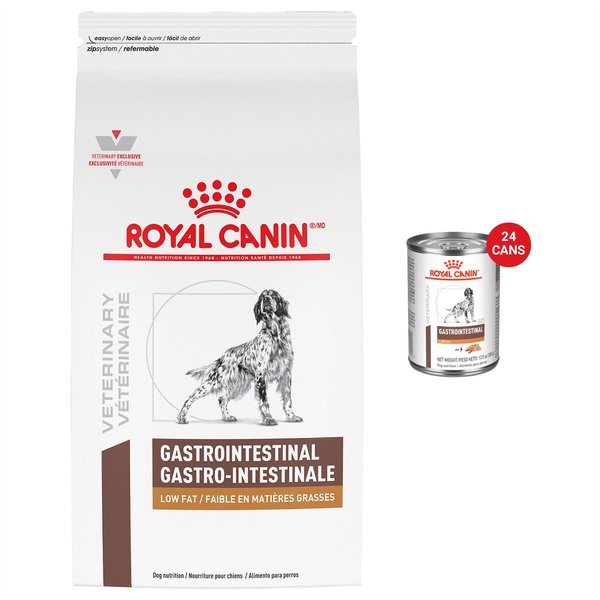 Royal Canin Veterinary Diet Gastrointestinal Low Fat Canned + Dry Dog Food slide 1 of 7