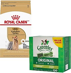 Royal Canin Yorkshire Terrier Adult Dry Food + Greenies Teenie Dental Dog Treats