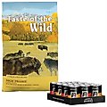 Taste of the Wild High Prairie Grain-Free Dry Food + American Journey Poultry & Beef Grain-Free Canned Dog Food
