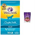 Wellness Complete Health Adult Whitefish & Sweet Potato Recipe Dry Food + CORE Bowl Boosters Heart Health Dry Dog Food Topper