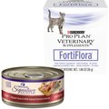 Wellness CORE Signature Selects Flaked Skipjack Tuna & Wild Salmon Entree in Broth Grain-Free Canned Food + Purina Pro Plan Veterinary Diets FortiFlora Probiotic Gastrointestinal Support Cat Supplement