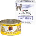 Weruva Paw Lickin' Chicken in Gravy Grain-Free Canned Food + Purina Pro Plan Veterinary Diets FortiFlora Probiotic Gastrointestinal Support Cat Supplement