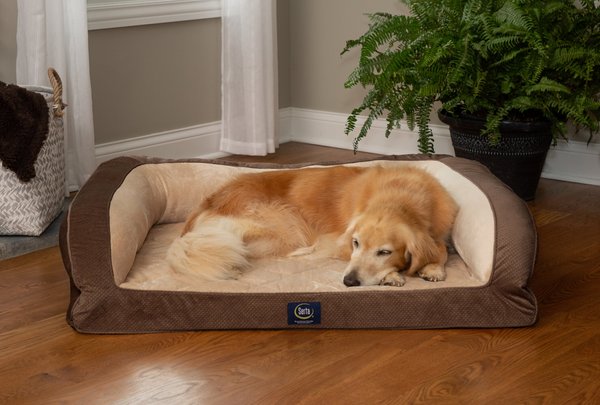 Serta Quilted Couch Cat & Dog Bed, X-Large, Mocha slide 1 of 5