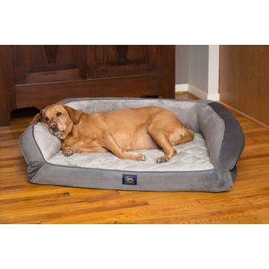 SERTA Quilted Couch Cat & Dog Bed, X-Large, Gray - Chewy.com