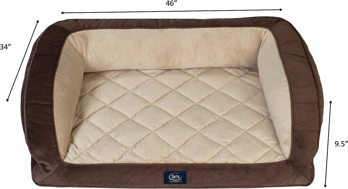 Serta orthopedic gel memory foam outlet quilted couch pet bed