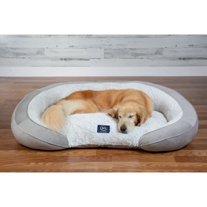 Serta Oval Couch Cat & Dog Bed, Gray, X-Large
