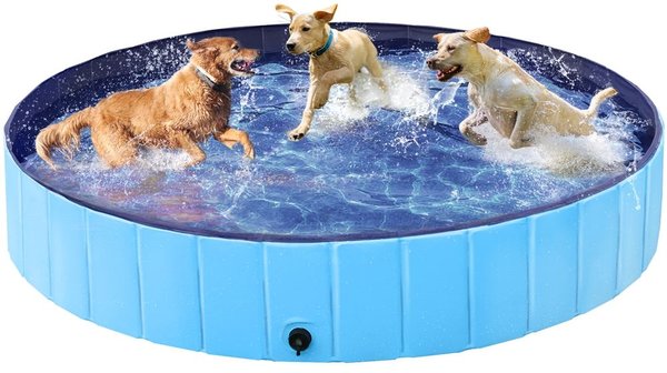 Yaheetech Foldable Outdoor Hard Plastic Dog & Cat Swimming Pool, Blue, X-Large slide 1 of 10