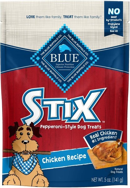 Blue Buffalo Blue Stix Chicken Recipe Pepperoni-Style Dog Treats, 5-oz bag slide 1 of 6