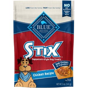 Blue Buffalo Blue Stix Chicken Recipe Pepperoni-Style Dog Treats, 5-oz bag