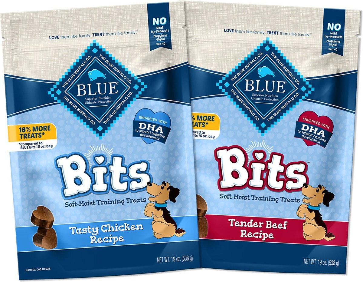Blue Buffalo Blue Bits Tender Beef & Tasty Chicken Recipe Training Dog Treats