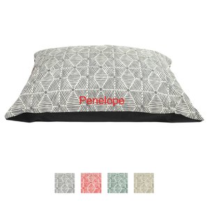 Majestic Pet Charlie Personalized Pillow Cat & Dog Bed, Gray, Large