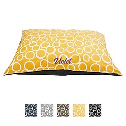 Majestic Pet Fusion Personalized Pillow Cat & Dog Bed, Yellow, Large slide 1 of 6