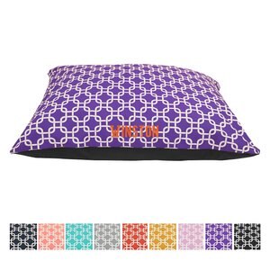 Majestic Pet Links Personalized Pillow Cat & Dog Bed, Purple, Small/Medium