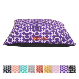 Majestic Pet Links Personalized Pillow Cat & Dog Bed, Purple, Large