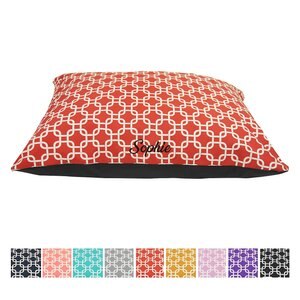 Majestic Pet Links Personalized Pillow Cat & Dog Bed, Red, Large