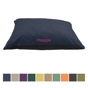 Majestic Pet Villa Personalized Pillow Cat & Dog Bed, Navy Blue, Large
