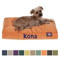 Majestic Pet Shredded Memory Foam Villa Personalized Pillow Cat & Dog Bed with Removable Cover, Orange, Small