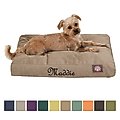 Majestic Pet Shredded Memory Foam Villa Personalized Pillow Cat & Dog Bed with Removable Cover, Pearl, Medium