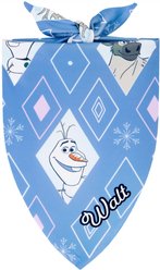 Disney Frozen's Olaf Diamond Pattern Personalized Dog & Cat Bandana, Small