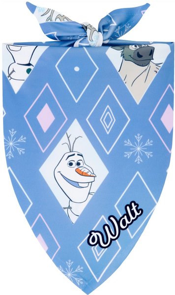 Disney Frozen's Olaf Diamond Pattern Personalized Dog & Cat Bandana, Small slide 1 of 8