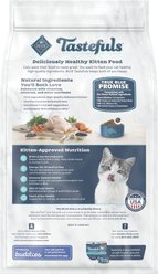 Blue Buffalo Tastefuls Natural Chicken Dry Kitten Food, 7-lb bag, bundle of 2 slide 2 of 9