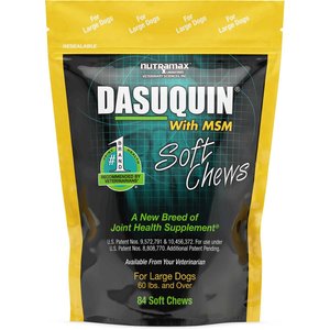 Nutramax Dasuquin with MSM Soft Chews Joint Supplement for Large Dogs, 84 count, bundle of 2