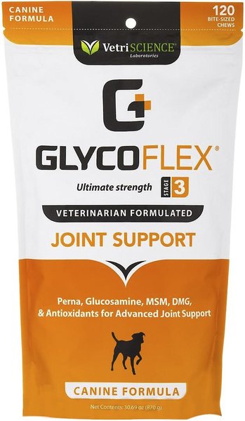 VetriScience GlycoFlex Stage III Chicken Flavored Soft Chews Joint Supplement for Dogs, 240 count slide 1 of 6