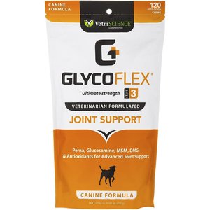 VetriScience GlycoFlex Stage III Chicken Flavored Soft Chews Joint Supplement for Dogs, 240 count