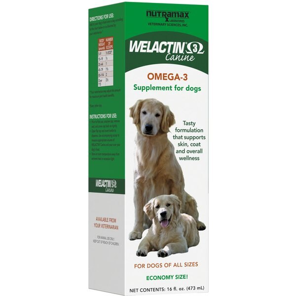 NUTRAMAX Welactin Omega3 Liquid Skin & Coat Supplement for Dogs, 16oz