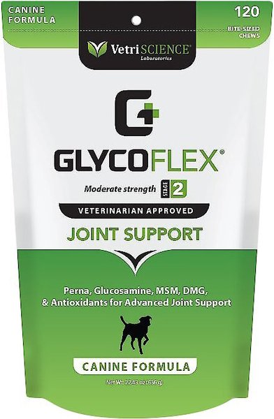 VetriScience GlycoFlex II Chicken Liver Flavored Soft Chews Joint Supplement for Dogs, 240 count slide 1 of 6