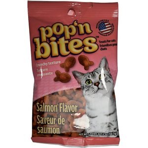 Pop'n Bites Salmon Flavor Cat Treats, 2-oz bag, bundle of 4