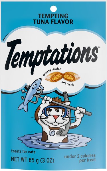 Temptations Tempting Tuna Flavor Cat Treats, 3-oz bag, bundle of 2 slide 1 of 9