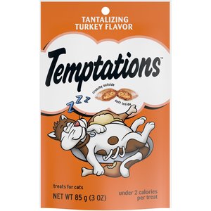Temptations Tantalizing Turkey Flavor Cat Treats, 3-oz bag, bundle of 4