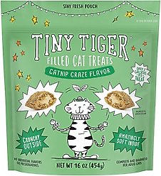Tiny Tiger Catnip Craze Flavor Filled Crunchy Cat Treats, 16-oz bag, pack of 2