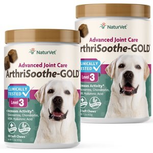 NaturVet Advanced Care ArthriSoothe-GOLD Soft Chews Joint Supplement for Cats & Dogs, 360 count