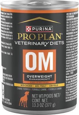 Show full view: Purina Pro Plan Veterinary Diets OM Overweight Management Wet Dog Food, 13.3-oz, case of 24 slide 3 of 12
