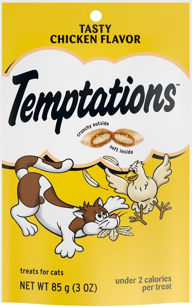 Temptations Tasty Chicken Flavor Cat Treats, 3-oz bag, bundle of 4 slide 1 of 9