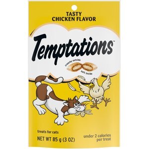 Temptations Tasty Chicken Flavor Cat Treats, 3-oz bag, bundle of 6