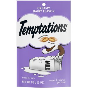 Temptations Creamy Dairy Flavor Cat Treats, 3-oz bag, bundle of 2