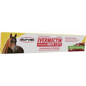 Durvet Ivermectin Paste 1.87% Apple Flavor Horse Dewormer, 6.08-gm tube, 2 count