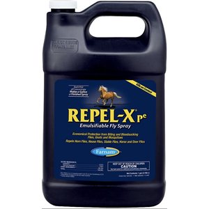 Farnam Repel-X Pe Emulsifiable Fly Repellent Horse Spray, 1-gal jug, 1-gal jug, bundle of 4